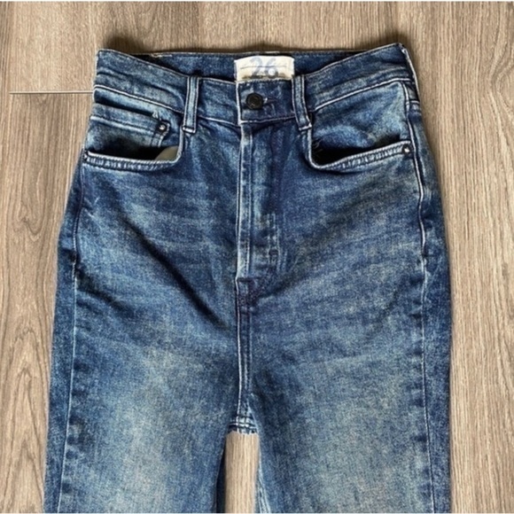 Free People High Rise Skinny Jeans Dark Wash Size 26 - Picture 6 of 6